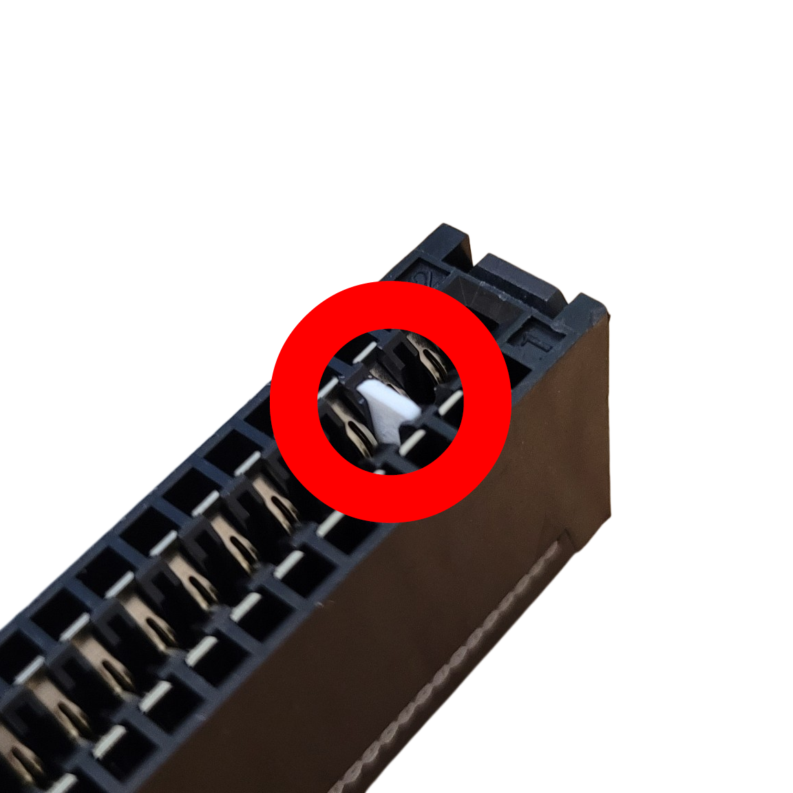 Détrompeur connecteur Floppy Edge (Edge connector key)